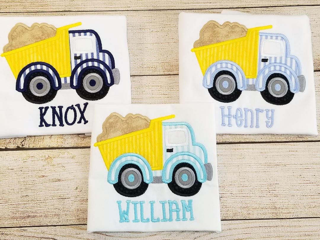 Baby Boy Dump Truck Shirt with Seersucker Shorts Etsy