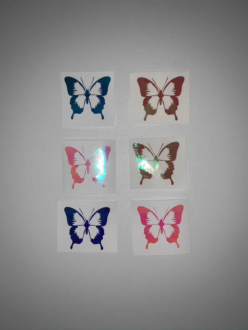 Download Holographic Butterfly Permanent Adhesive Decal Vinyl ...