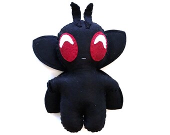 Mothman Plushie by Monstorium | Made to Order | A Cute Winged Cryptid Monster Made of Felt
