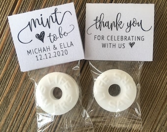 Mint To Be Wedding Favors, Lifesaver Mint Personalized Party Favor Tag, Mint To Be Rustic Wedding Favor, Bridal Shower Favor, Save The Date