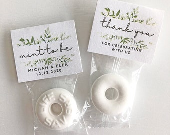 Wedding Favors Mint To Be , Greenery Lifesaver Mint Party Favor Tag, Mint To Be Rustic Wedding Favor, Bridal Shower Favor, Save The Date