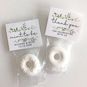 Wedding Favors Mint To Be , Greenery Lifesaver Mint Party Favor Tag, Mint To Be Rustic Wedding Favor, Bridal Shower Favor, Save The Date