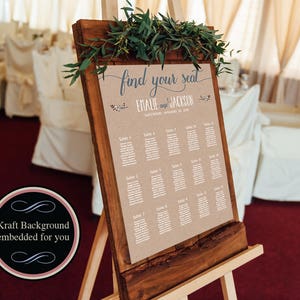 Wedding Seating Chart Template, Seating Chart Display, Wedding Seating Cards, Boho Style Table Cards, PDF Instant Download #NP2400H