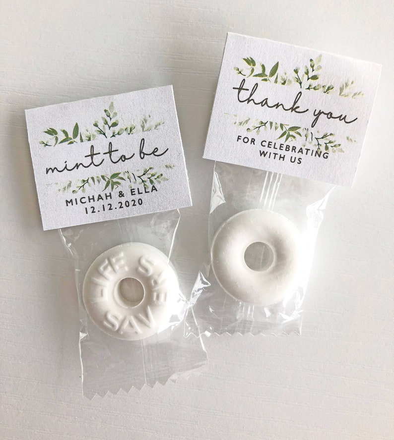 Mint to be, greenery mint favors, wedding favors, cheap wedding favors, bridal shower, bridal shower favors, life saver mints, rustic wedding