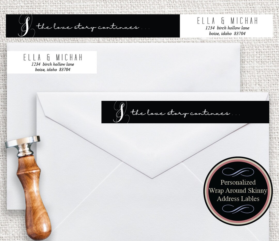 Wrapping Address Labels Envelope Wrap Address Label: DIY Return Address (PDF Instant Download ...