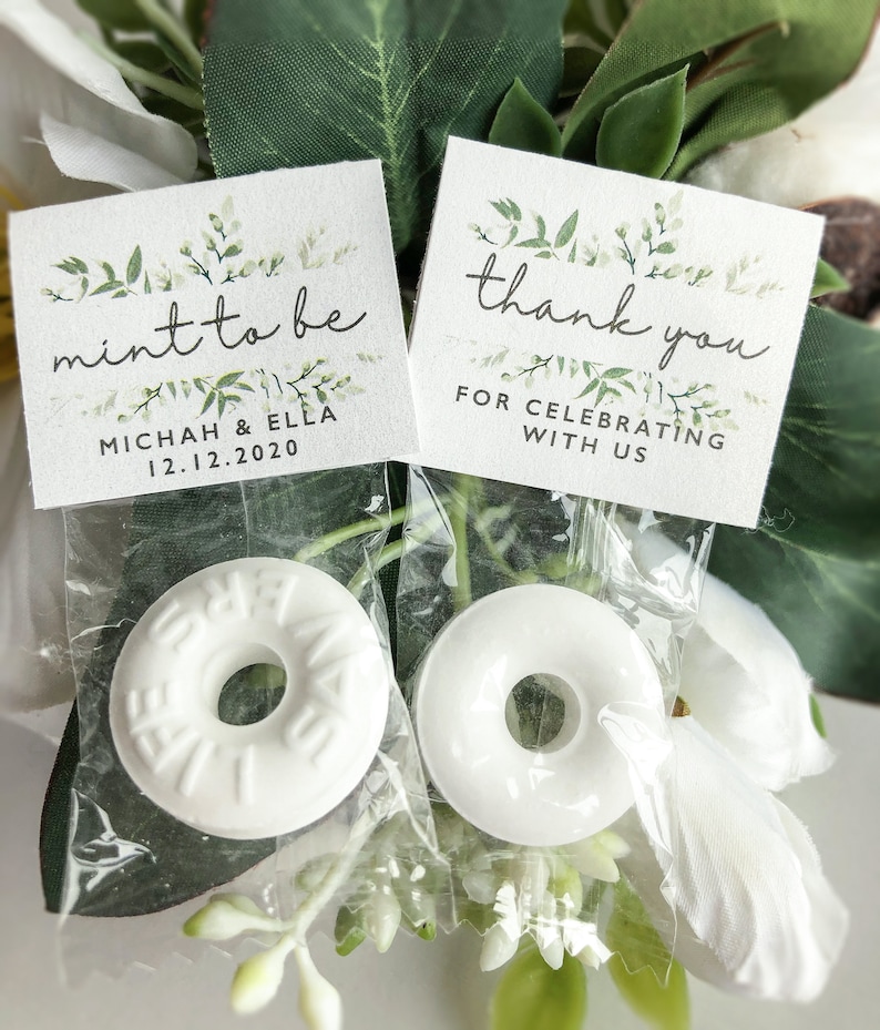 Mint to be, greenery mint favors, wedding favors, cheap wedding favors, bridal shower, bridal shower favors, life saver mints, rustic wedding