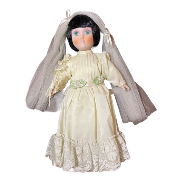 Danbury Mint Brides of America Doll Betsy Flapper Bride Porcelain COA Box 12.5