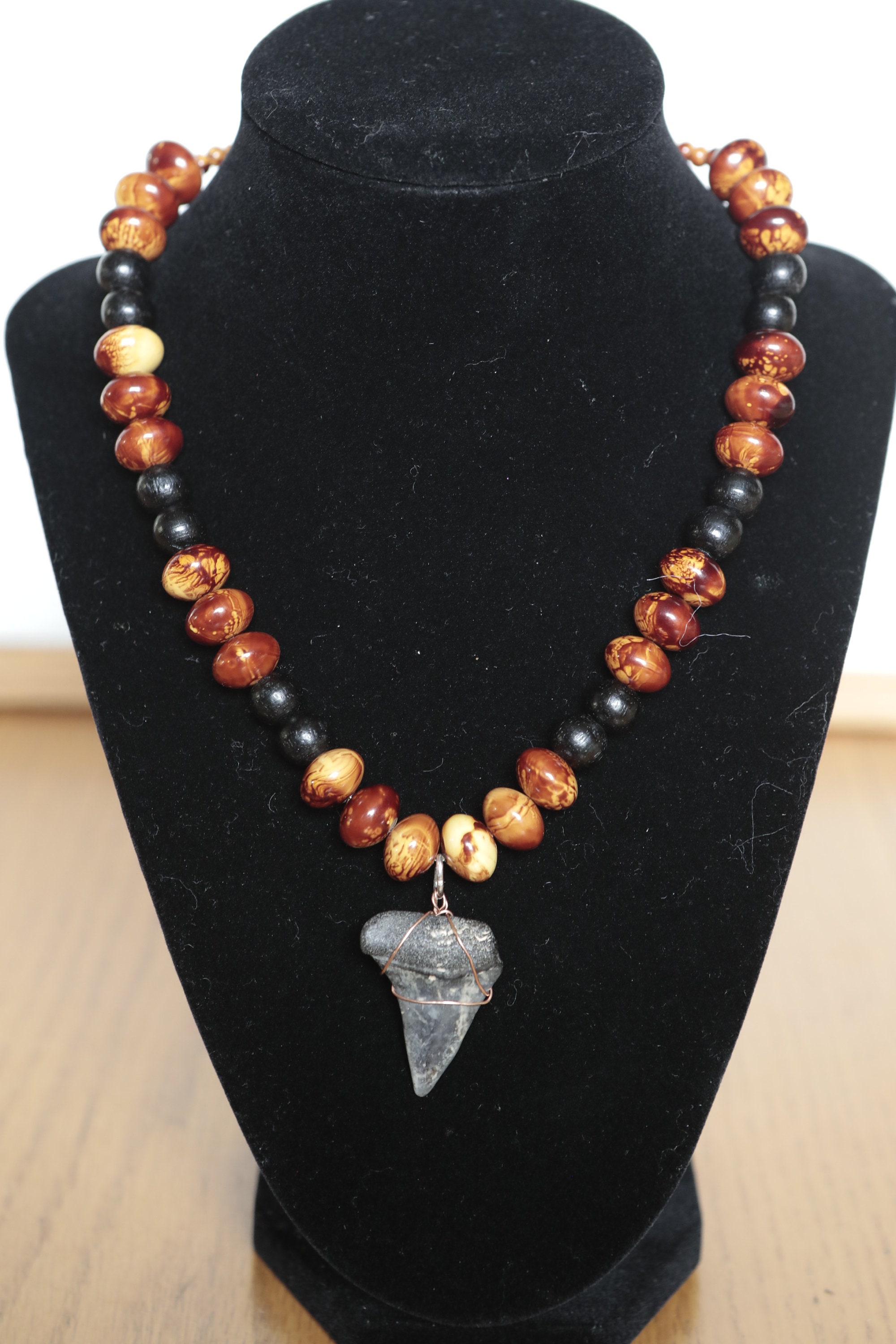 Collar De Diente De Tiburón Para Hombre - 3 Unidades, Resina Y Cuerda De Cera, Estilo Tribal, Unisex, Regalo Surfista