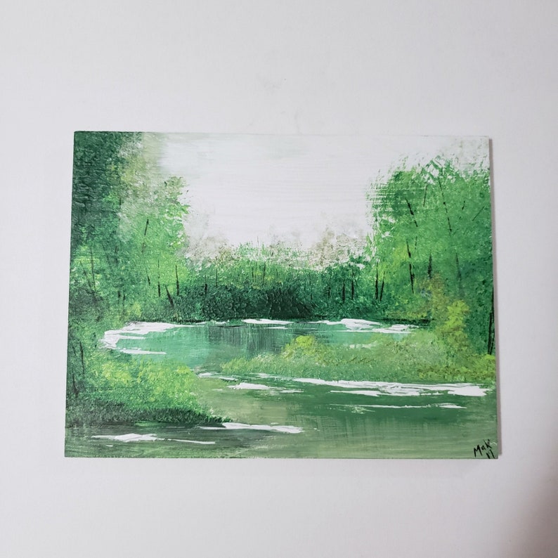 Lake Artwork Scenic Wall Art Lake House Decor Tranquil Art Etsy