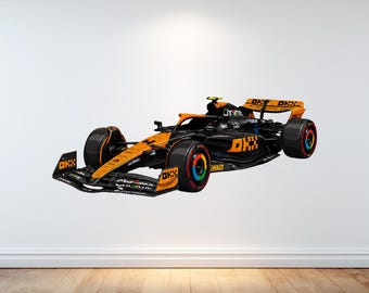 F1 Racing Car MC40 Design Wall Cracked vinyl graphic sticker Glossy