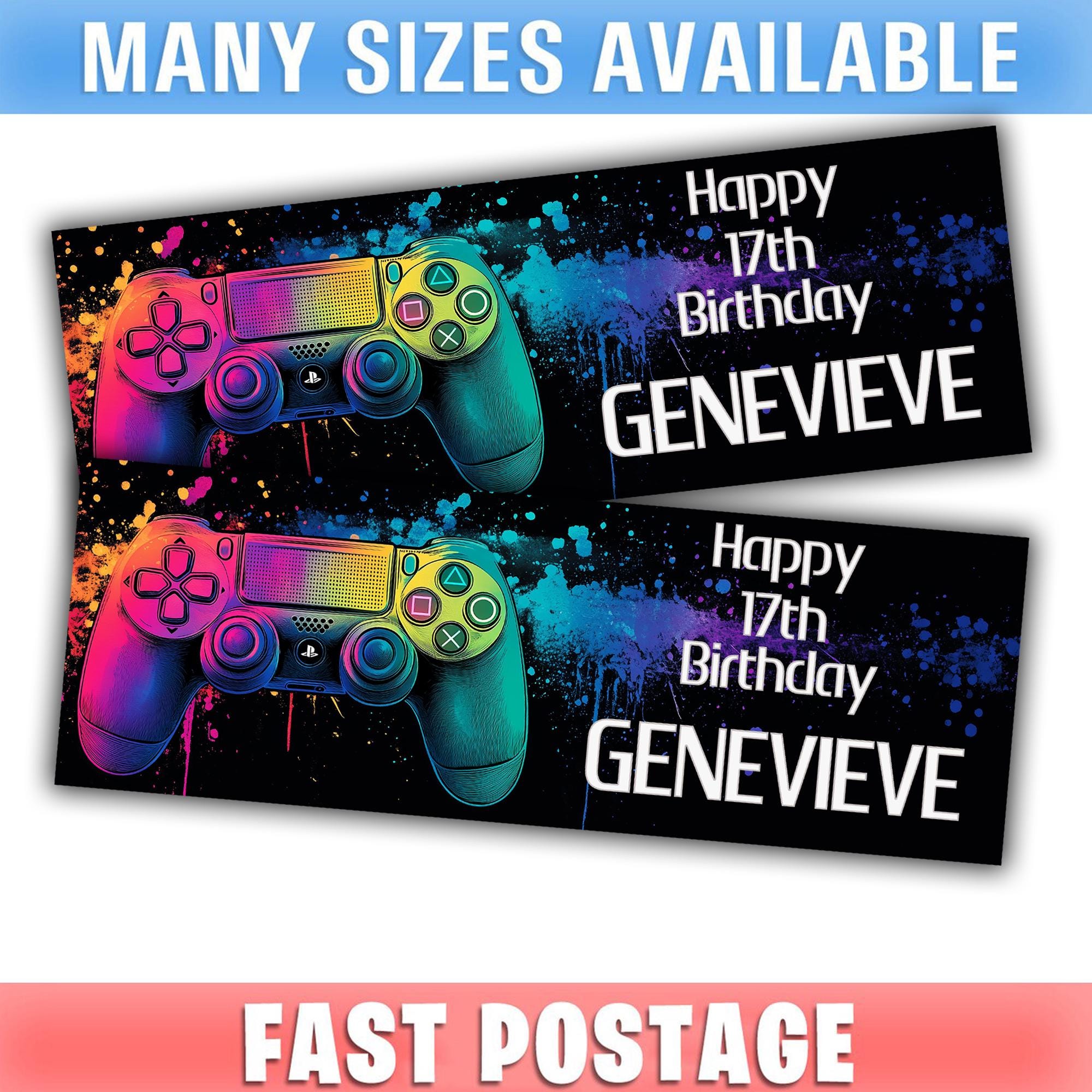Personalized Paint Splatter Playstation Birthday Banner - Etsy