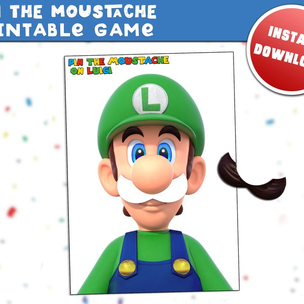 Luigi Mustache - Etsy