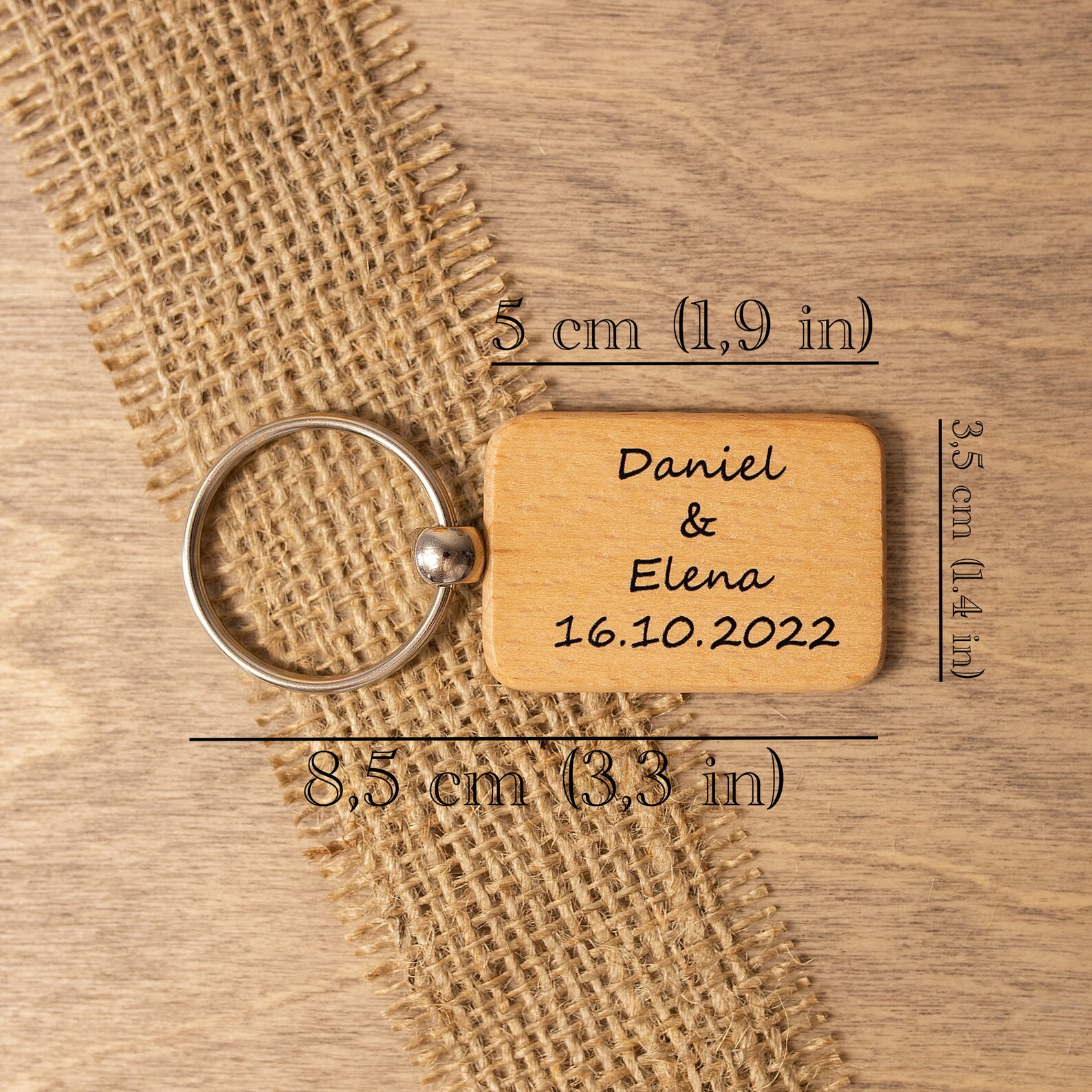 Engraved Wooden Keychain Photo Keychain for Couples Custom Etsy