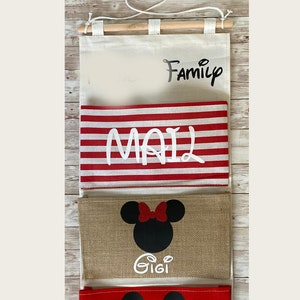 Disney Cruise Fish Extenders Family Cruise Trip Personalized Names Door Hanger Pockets Red 3 Pocket