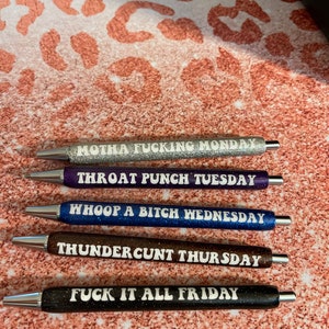 Humor Pens Office Jokes Adult Humor Pens Glittery Pens Gag - Etsy