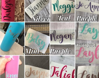Water bottle labels for girls / Name decal/ Name label/ Name sticker/ Planner decal/ Decals/Water bottle name label/ Back to school labels