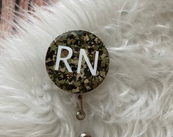 Rn badge reel/ camouflage badge reel / Nurse badge reel/ Murse badge/ Badges for guys / Nurse student badge/ camo / nurse gifts