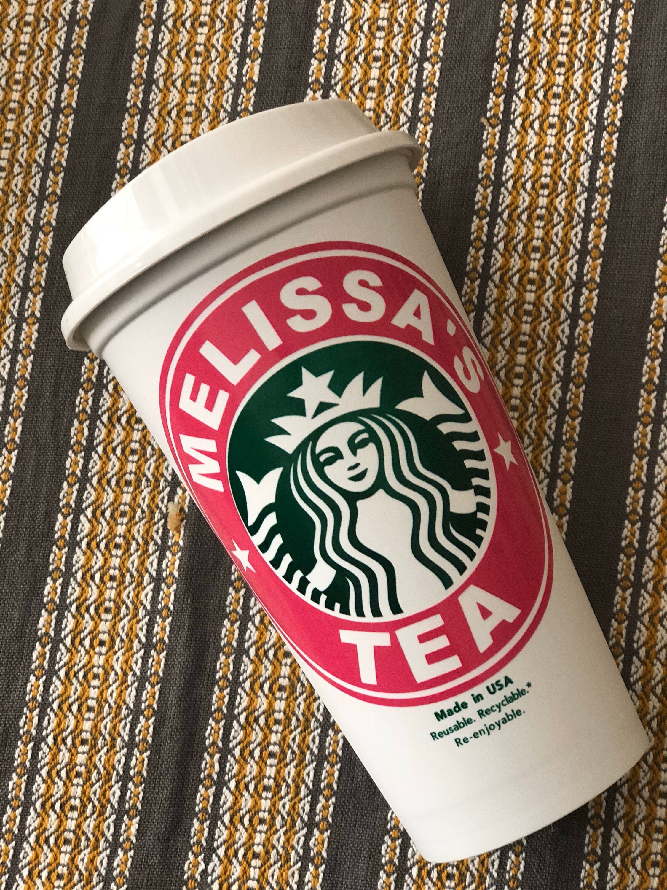 Coffee Cup Decal Coffee Cup Label Reusable Coffee Cup Label Etsy