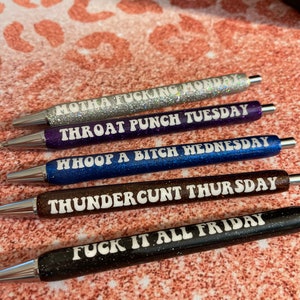 Humor Pens Office Jokes Adult Humor Pens Glittery Pens Gag - Etsy