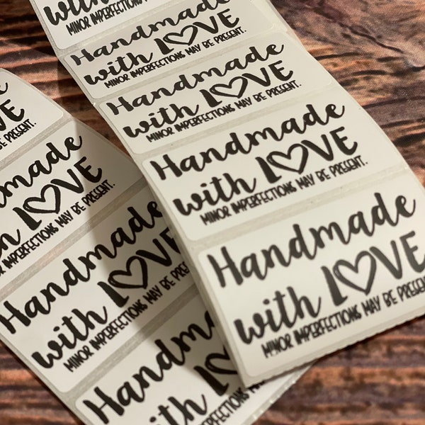 Cute small business stickers, handmade with love, stickers for business, handmade stickers, small business labels, handmade with love labels