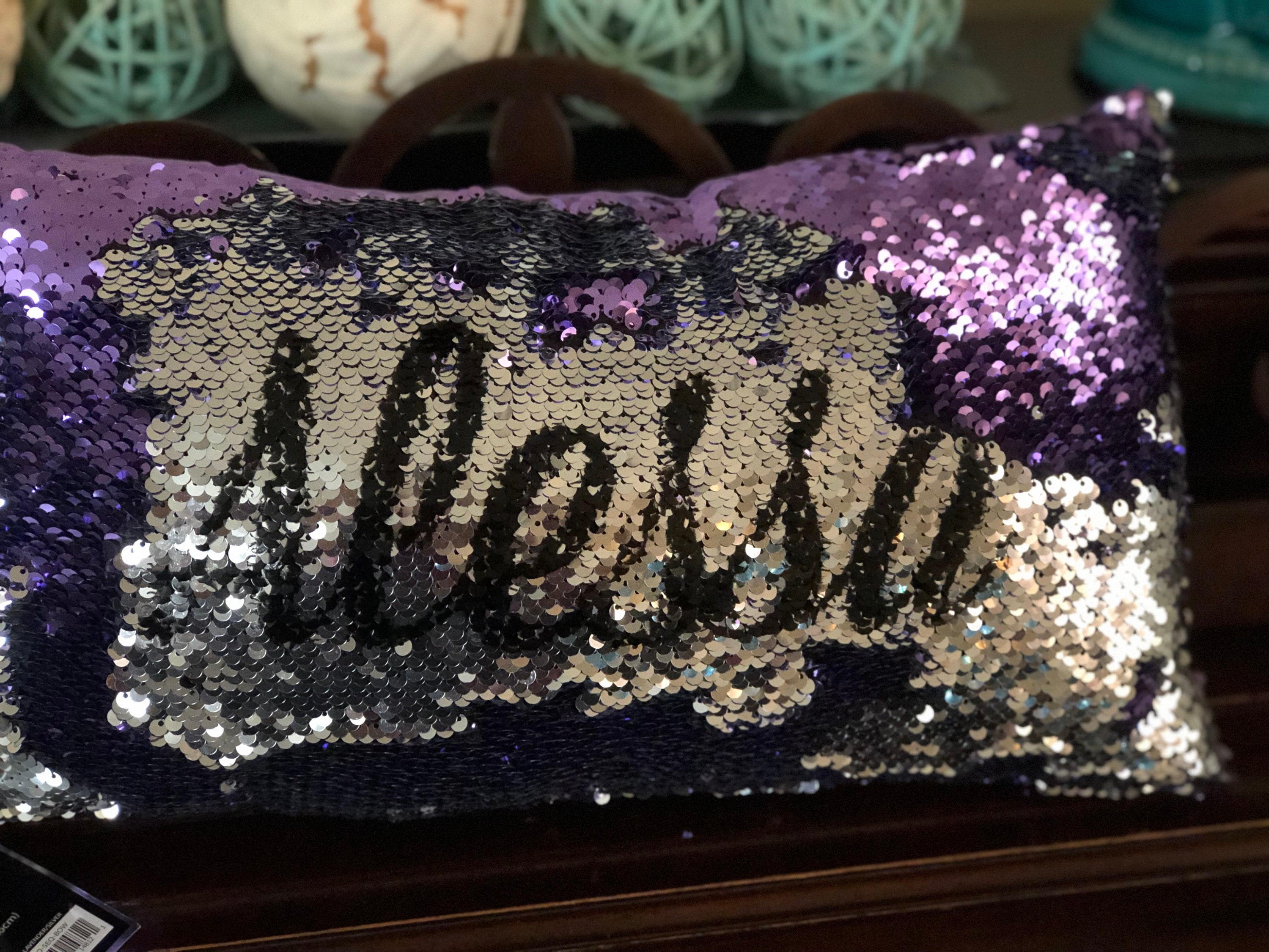 Sequin pillows Sequin pillow personalized Etsy