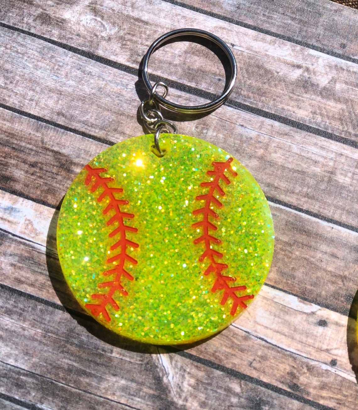Softball Accessory / Softball Keychain / Softball Player/ Etsy