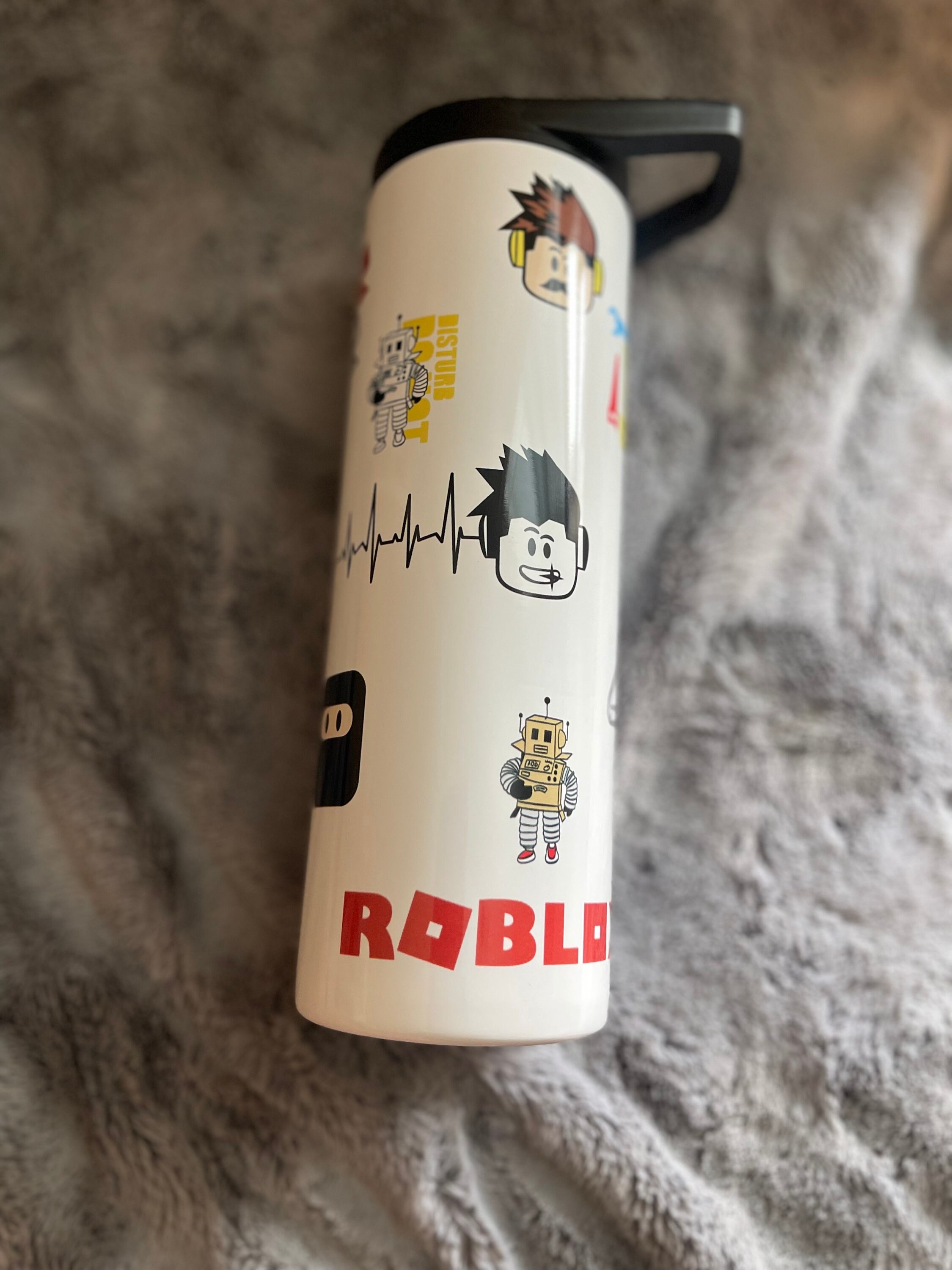 Personalized Roblox Robots 12oz Kids Stainless Steel Tumbler Water Bottle