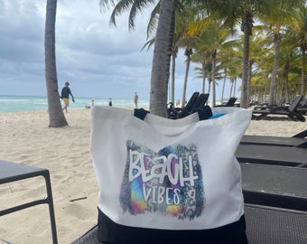 Beach tote bag | Beach bag  | Girls weekend tote bag | Girls trip tote bag | Beach tote | tote bag for beach  | Beach vibes bag