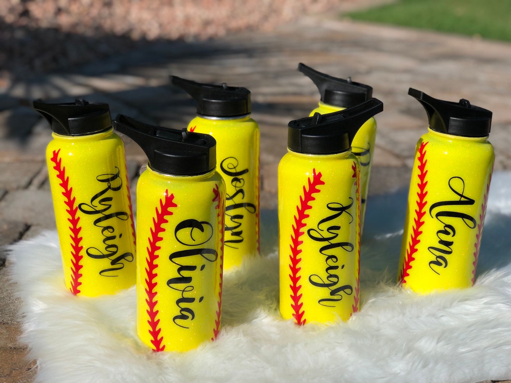 Softball Water Bottle / Insulated Water Bottle / Personalized Etsy