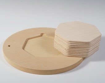 Pottery Bat System, avec 10 inserts par Lucky Bats. Convient à la plupart des tours de potier de grande dimension. Réversible, avec guides de centrage gravés.