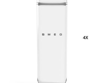 SMEG Transparent Food Storage Containers 4x New Collection Retro Design 2.4L