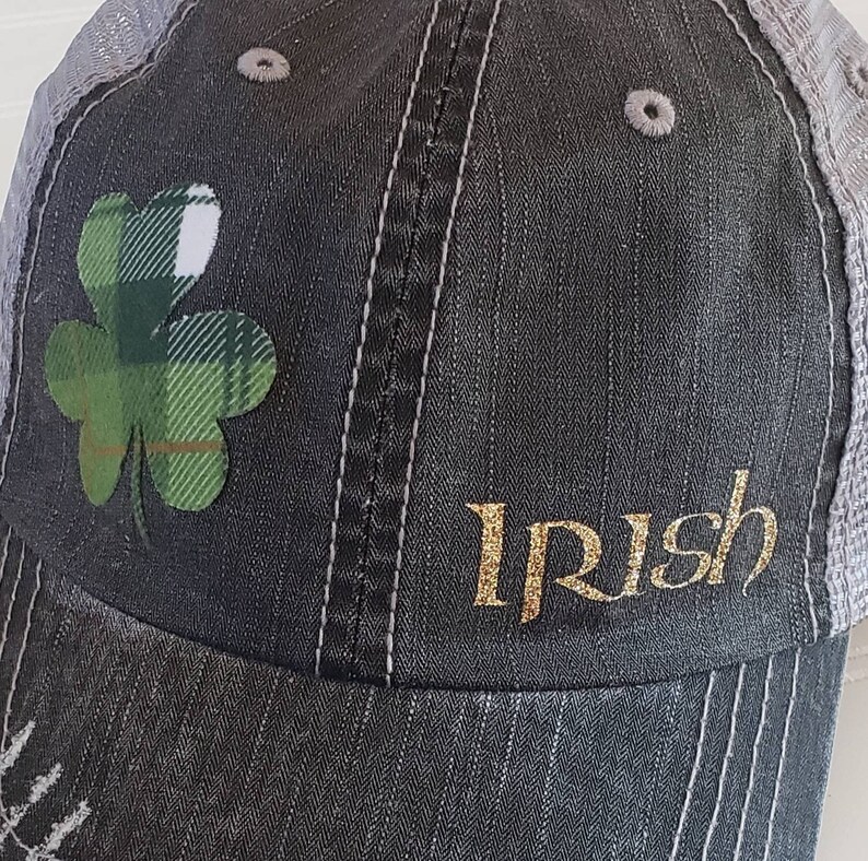 St Patrick/'s Day Hat | Irish Distressed Trucker Hat St Patty/'s Day Hat Shamrock Hat