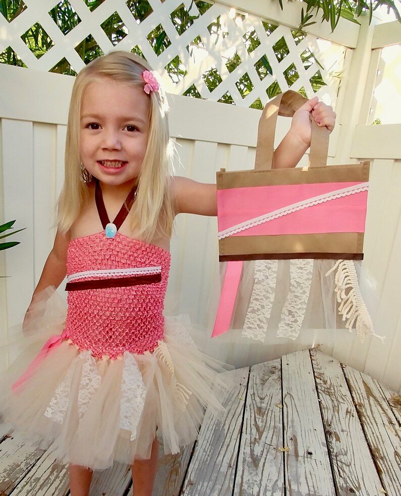 Moana bag Moana Halloween Moana Inspired Tutu Dress Moana inspired Costume Islander Luau Princess Disney dress-up Moana Birthday