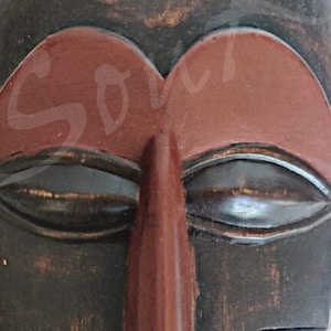 INDIGENOUS YORE MASK vintage decorative wooden mask from Mali authentic tribal ethnic African decor