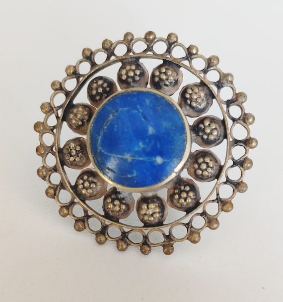 Opulent Vintage Navajo 'Native American Jewelry Silver Tube' Lapis Sterling Necklace Old Opulent Vintage Navajo 'Native American Jewelry Silver Tube' Lapis Sterling Necklace Old