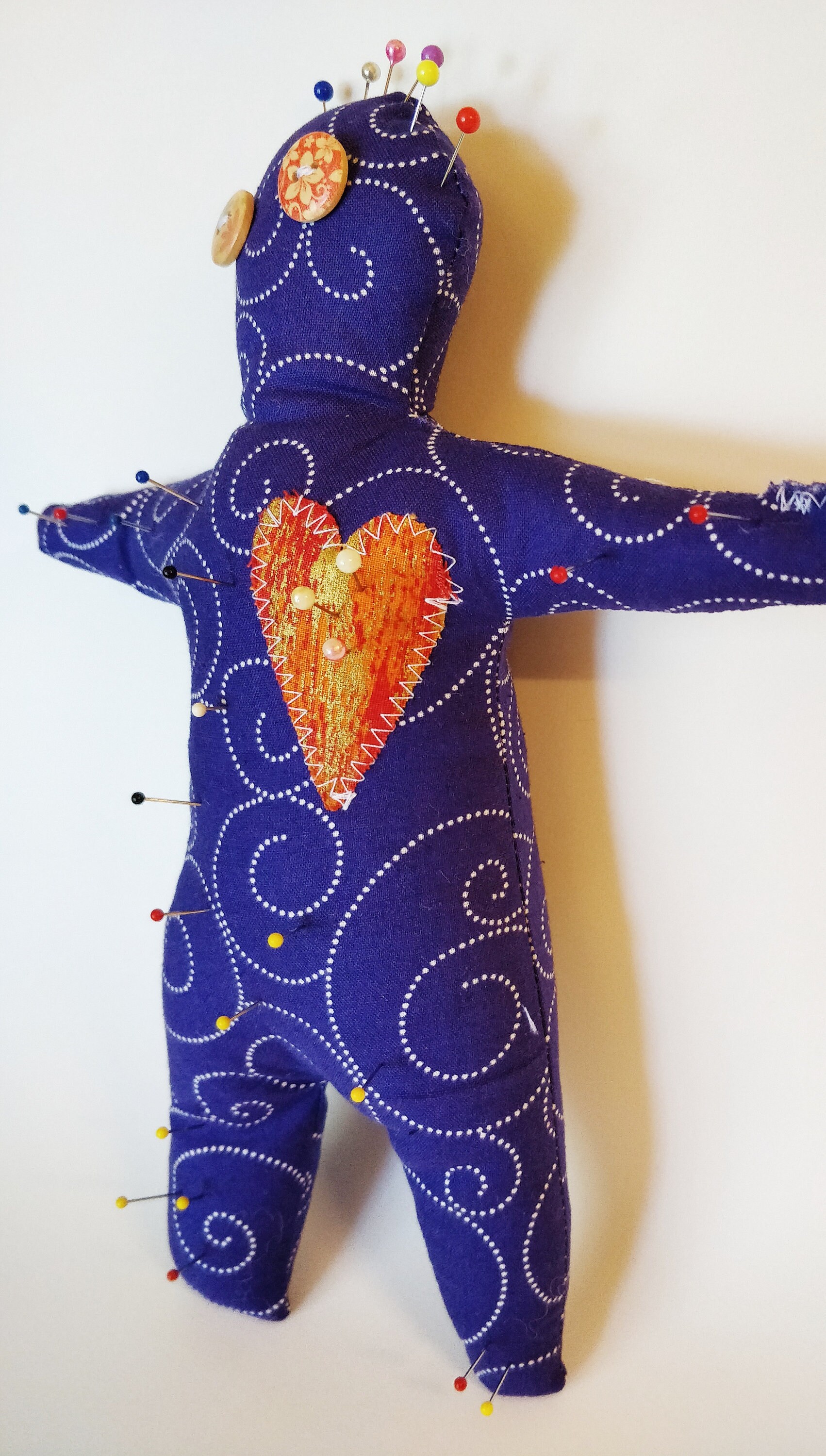 VOODOO DOLL Pin Cushion. Fun Large Fabric Pin Cushion in | Etsy