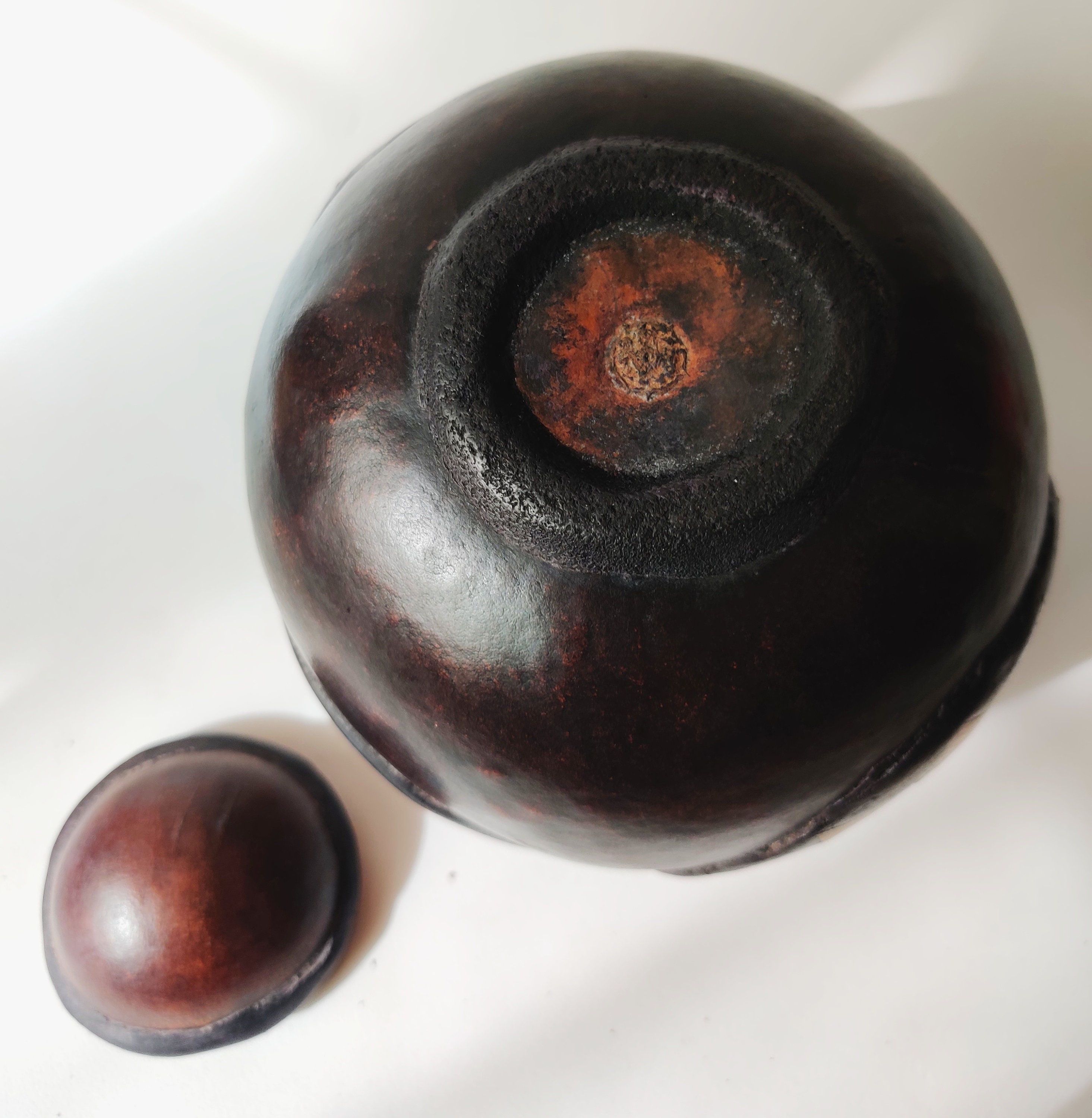 AFRICAN GOURD BOX Vintage Indigenous Ashanti/asante Calabash Beaded ...