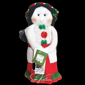 CHRISTMAS CULTURAL DOLL Maria Juanita Chiapas rag doll vintage Ethnic collectible Maria Bridal doll traditional Mexican attire Gift 4 all