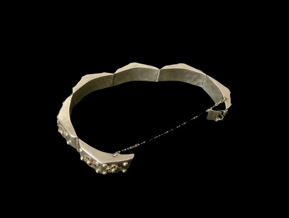 TAXCO DOME BRACELET Vintage sterling silver 6 pan… - image 2