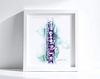 E-flat Alto Clarinet in Purple and Turquoise