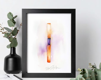 Double Reed No. 2 in Orange & Violet