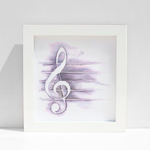 Clé de sol en peinture Moonglow