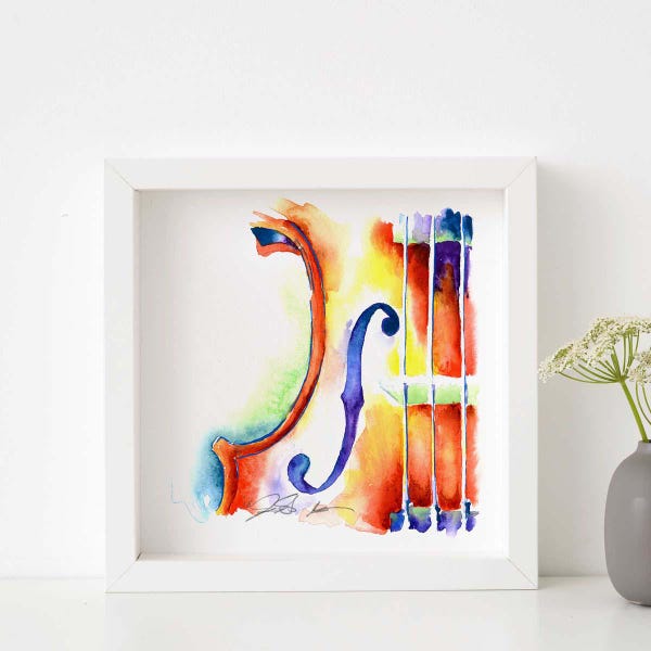 Art d'orchestre d'alto au citron | Illustration pour instrument de musique par Jamie Hansen