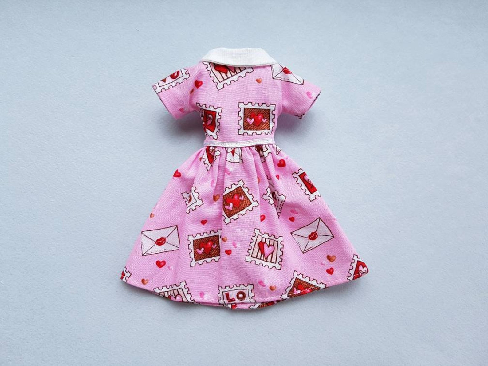 Pink dress for Barbie 80s 90s clothes vintage style outfit | Etsy