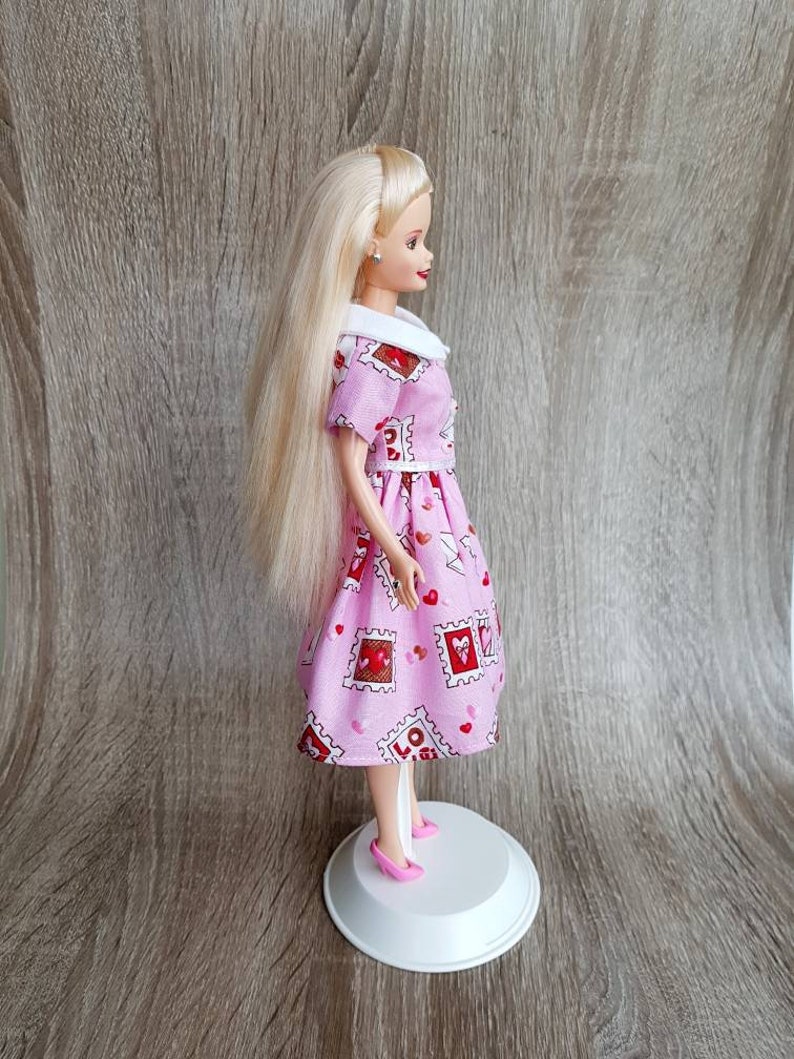 Pink dress for Barbie 80s 90s clothes vintage style outfit | Etsy