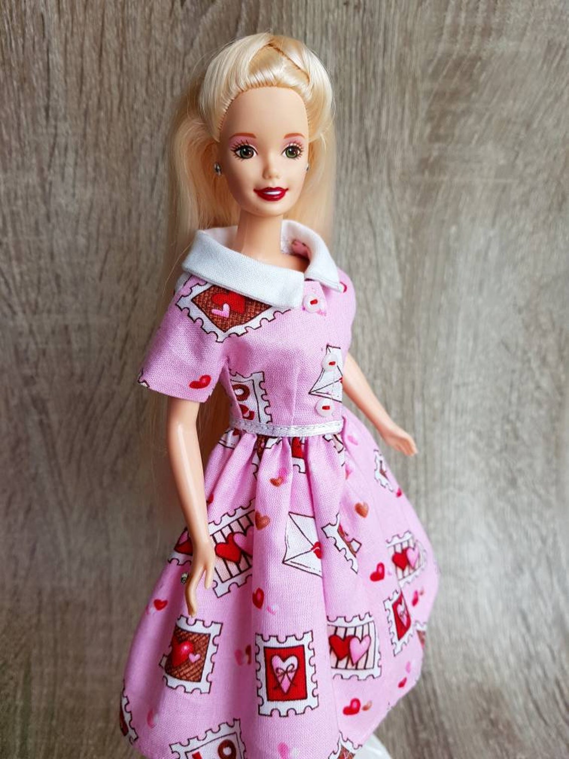 Pink dress for Barbie 80s 90s clothes vintage style outfit | Etsy