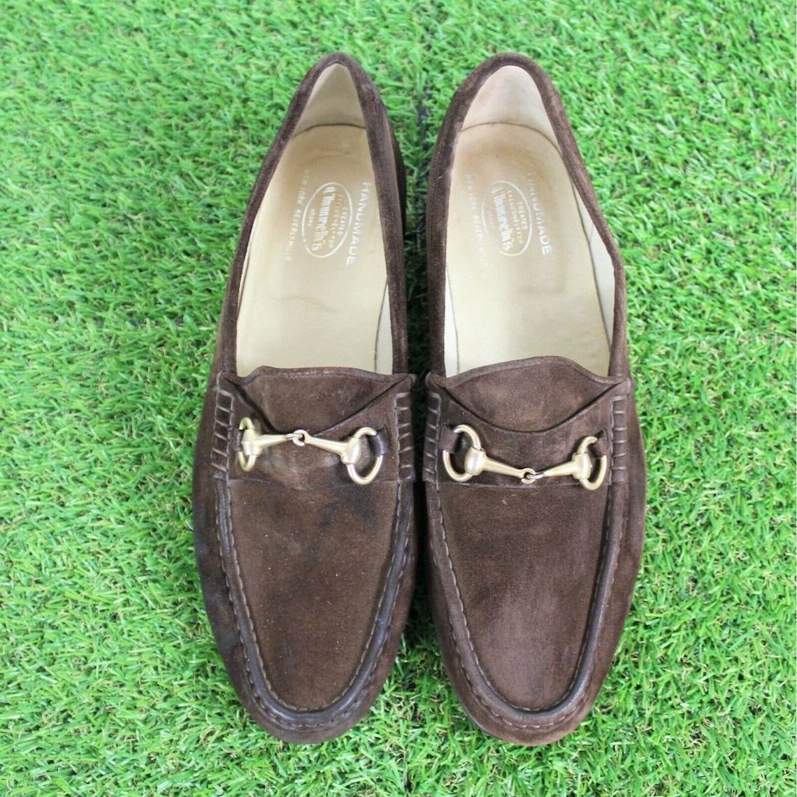 Vintage Churchs Handmade Shoes Leather Loafers Horsebit Suede Etsy