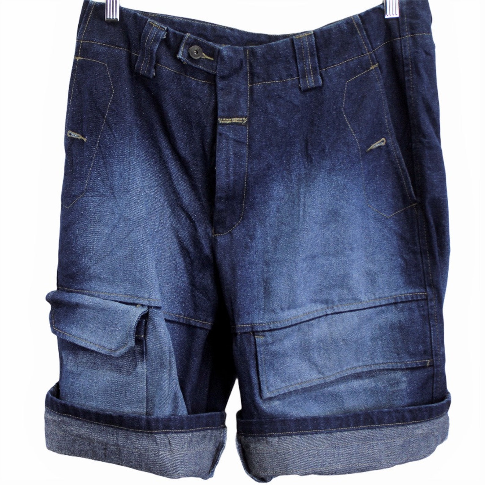 F155 Vintage Marithe Francois Girbaud Denim Shorts Blue Etsy