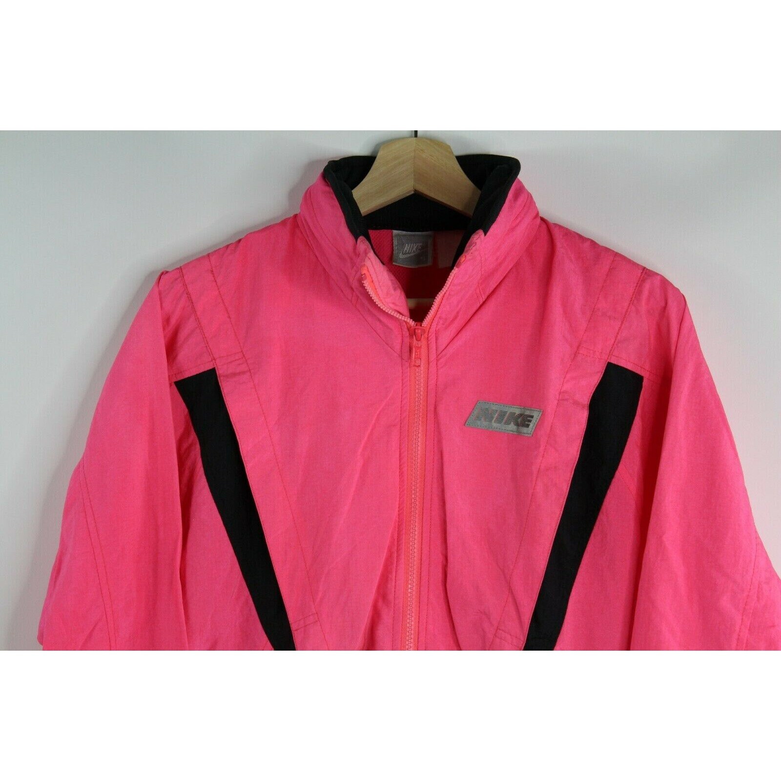 VTG Nike Hot Pink Color Windbreaker Full Zip Jacket Mens Sz Etsy