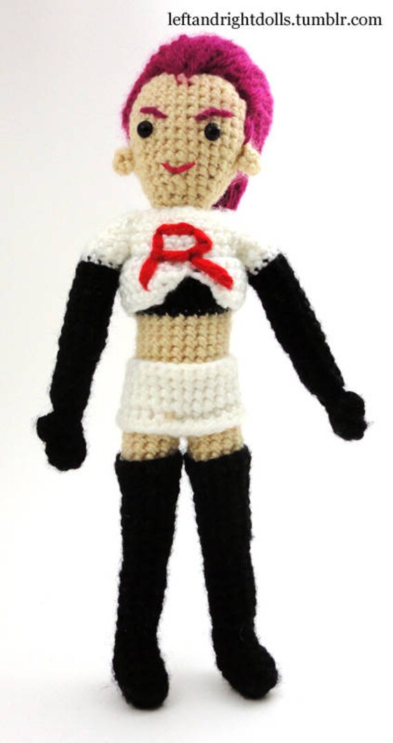 Team Rocket Jessie Pokemon Handmade Crochet Original Etsy